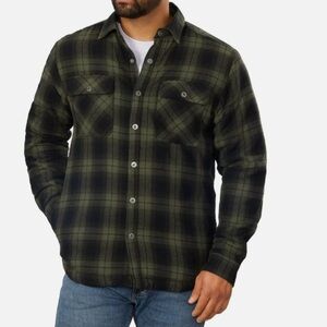 Grizzly Mountain Men’s Flannel Sherpa lined Shirt Jacket Plaid